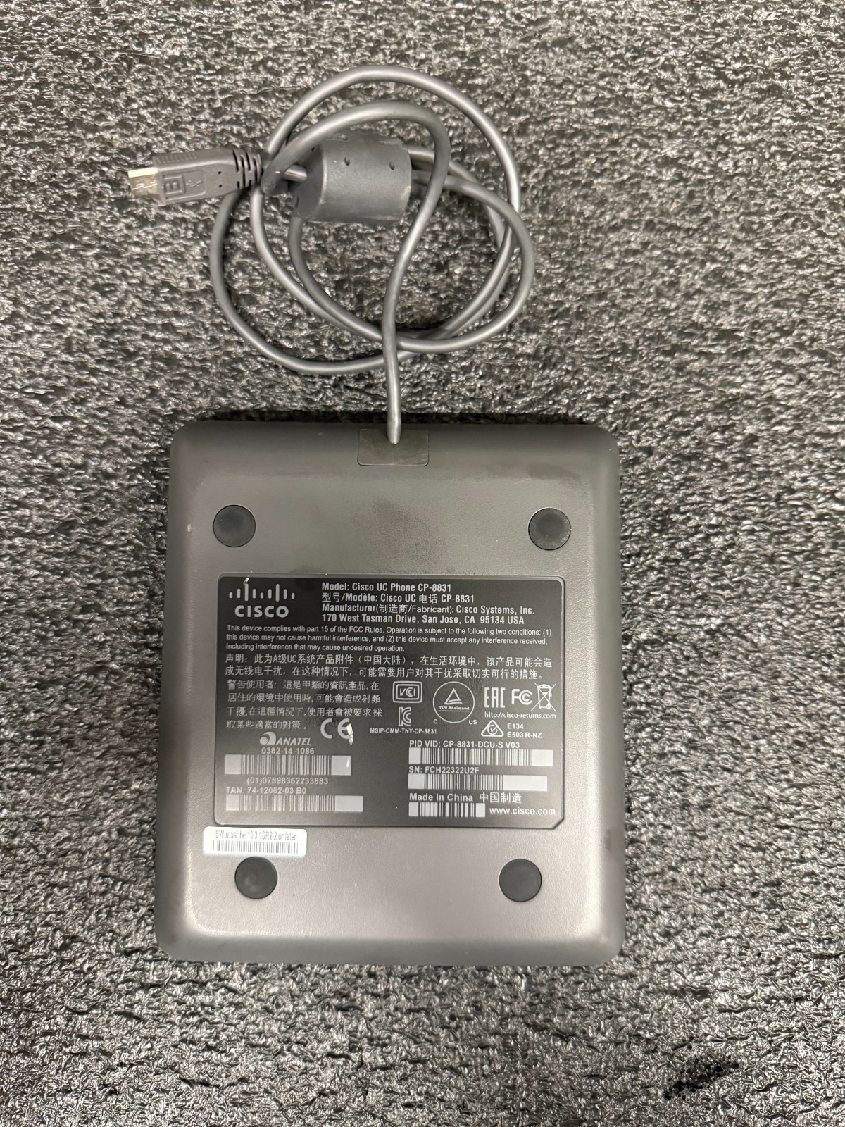 1 Pc Cisco UC CP-8831 Unified IP Conference Phone Control Unit