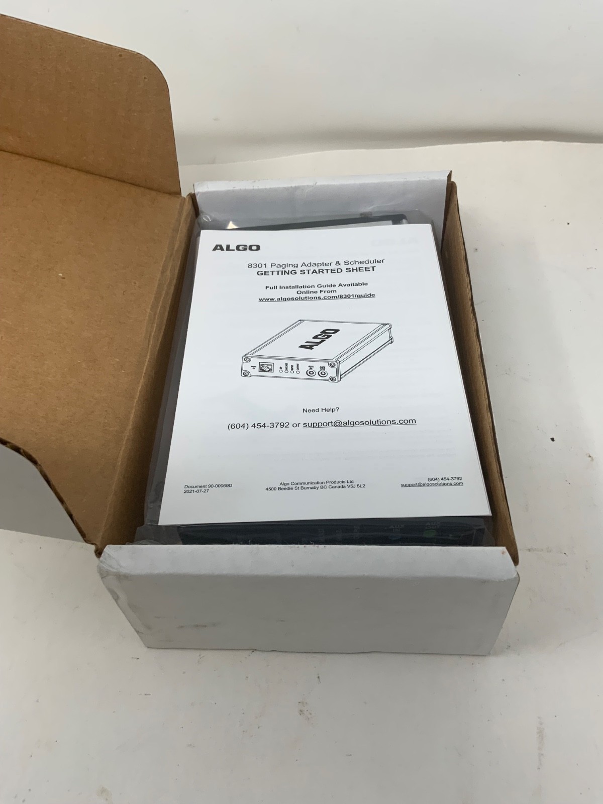 ALGO 8301 Paging Adapter & Scheduler PoE SIP Interface