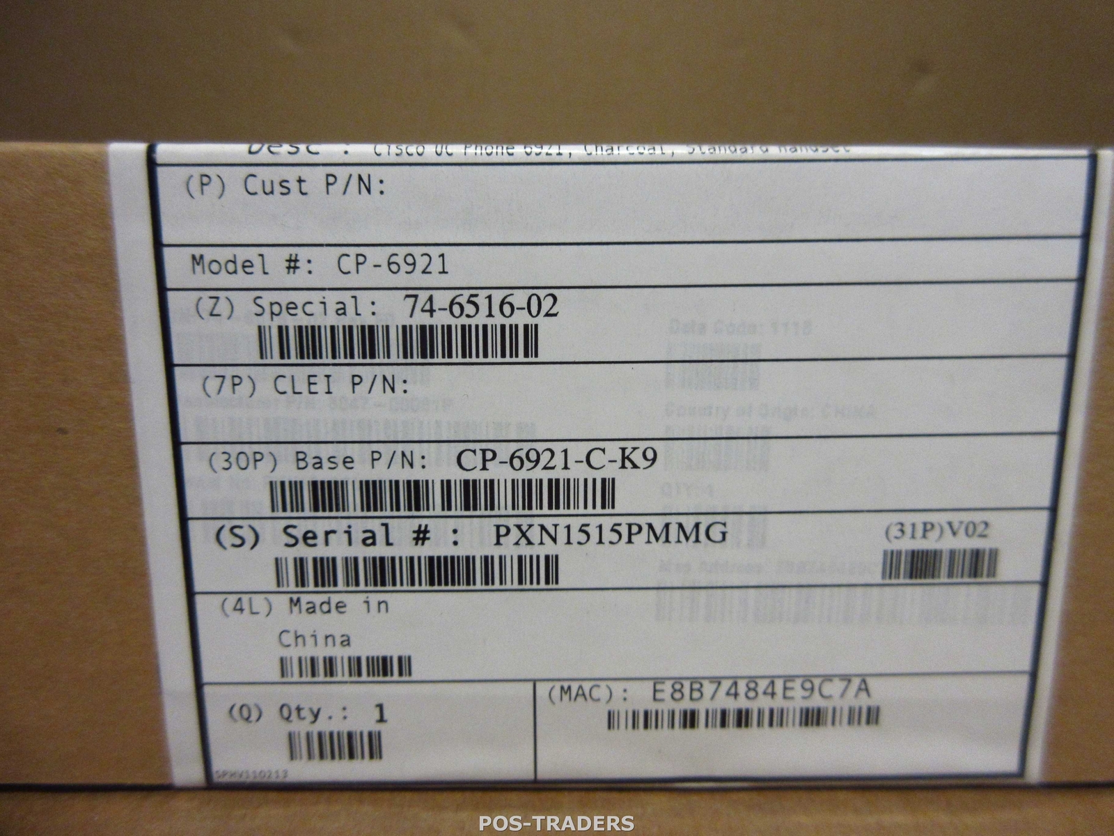 Cisco CP-6921 Unified VoIP IP Desktop Office Phone Black CP-6921-C-K9 NEW NEW