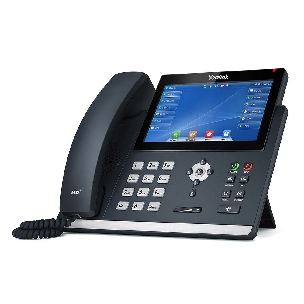 5 Yealink SIP-T48U Executive Desk IP Phone 7″ Touch Screen Bundle Lot
