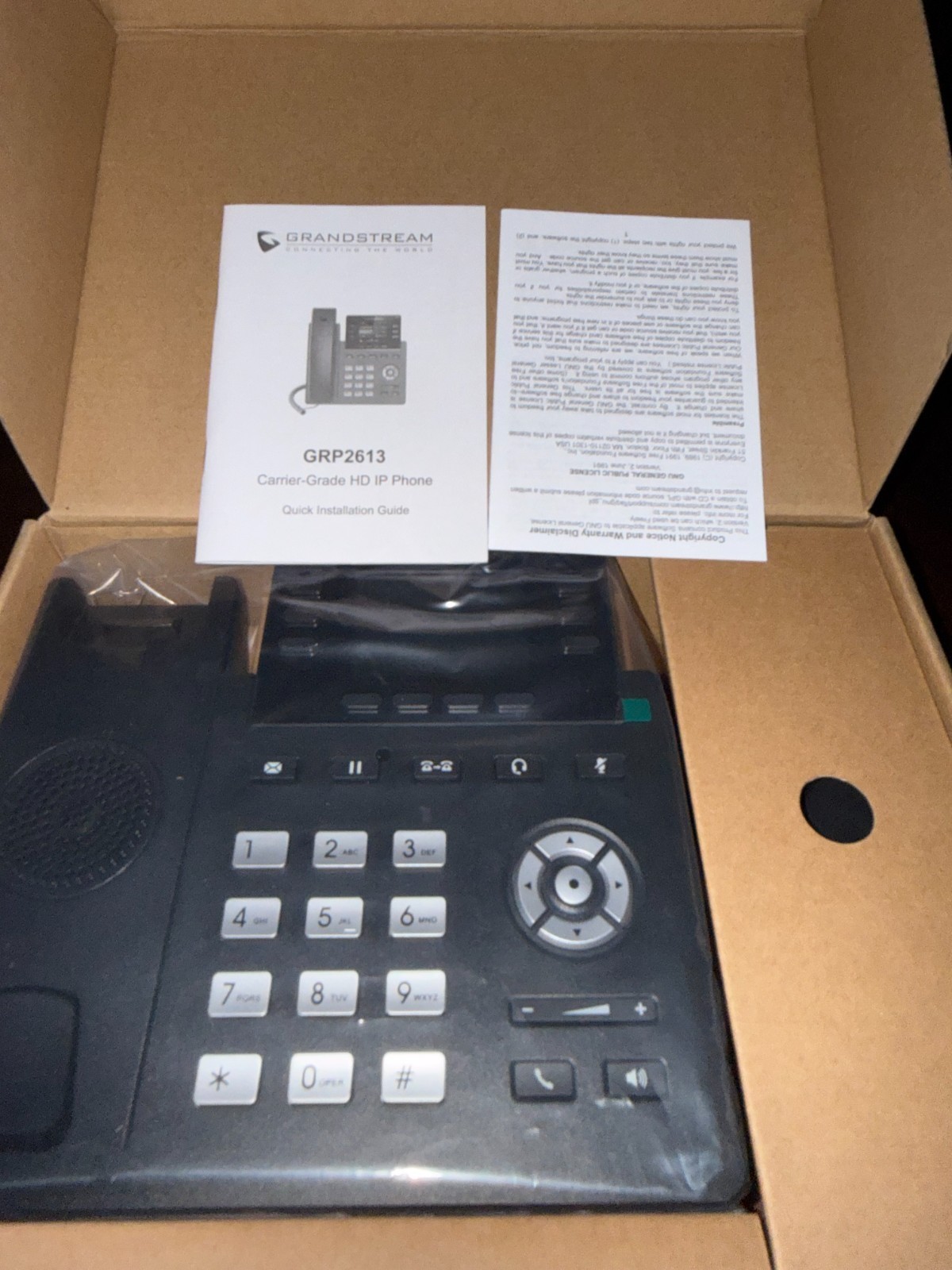Grandstream GRP2613 3 SIP Carrier-Grade IP Phone PoE Gigabit Color Screen