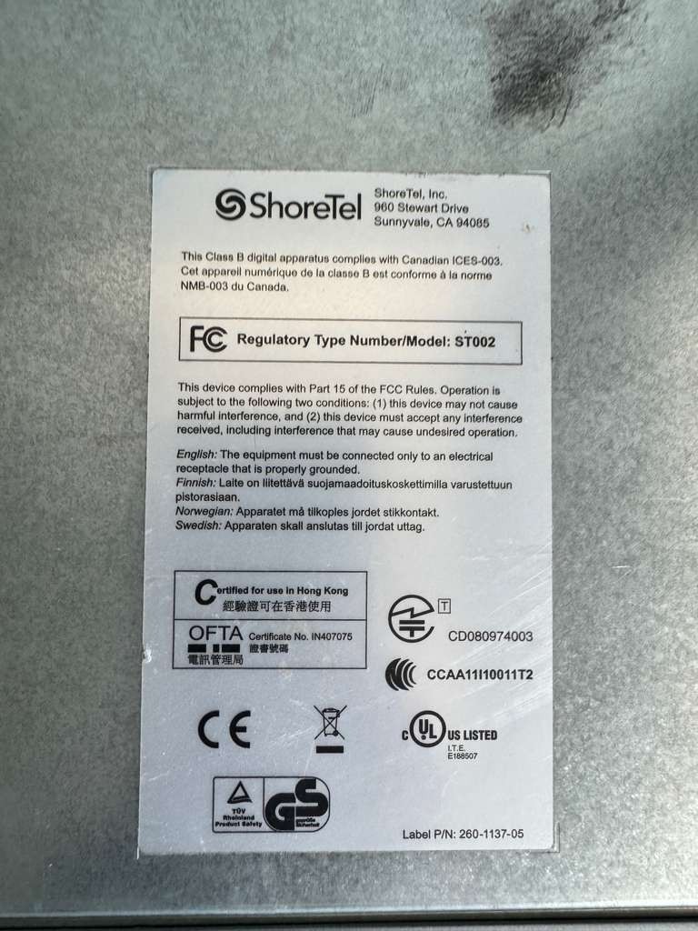 ShoreTel ShoreGear SG220T1 – 220T1 Voice Switch