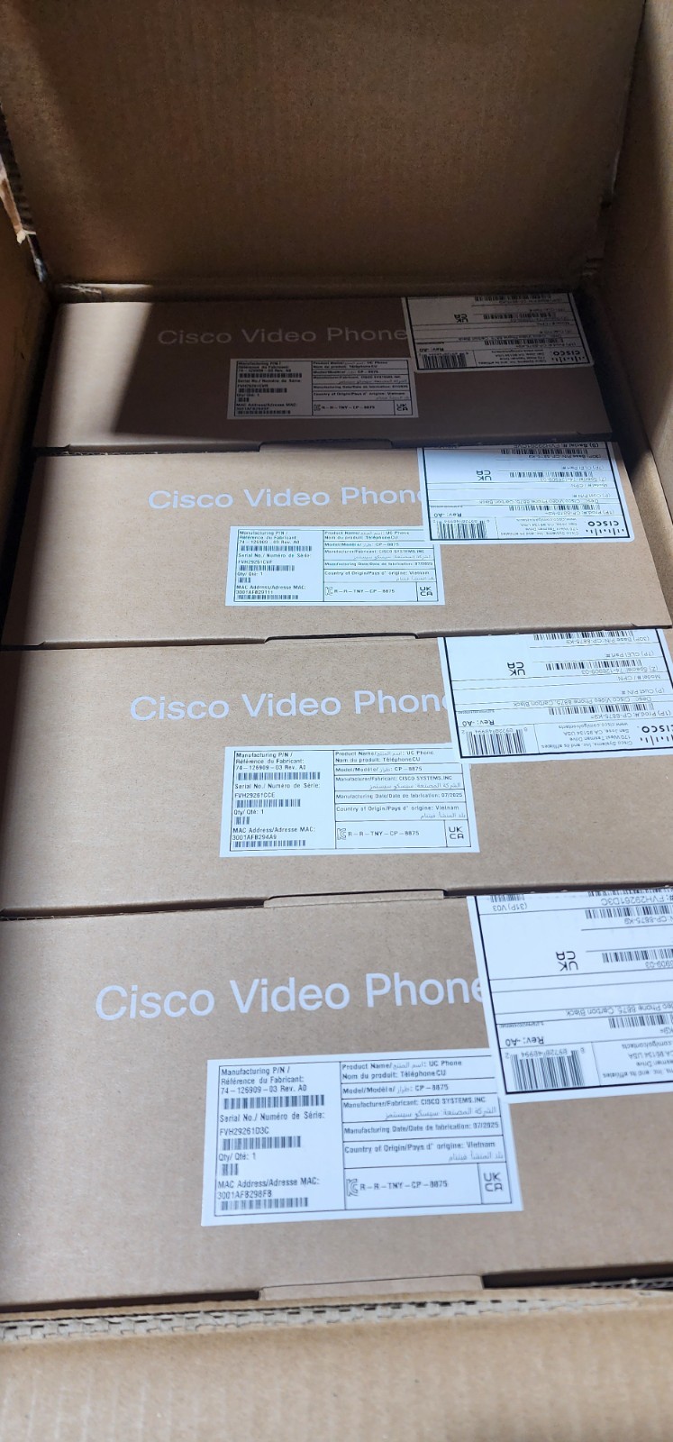 Cisco CP-8875-K9 Video Phone 8875 IP Desk Phone Bluetooth Wi-Fi – Brand NEW!!