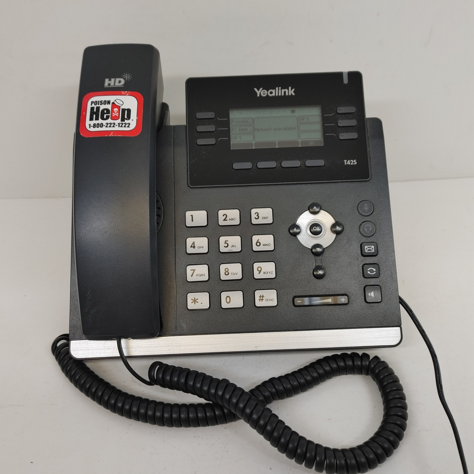 Yealink Business Phone SIP-T42S Gigabit IP Network w/Power Supply