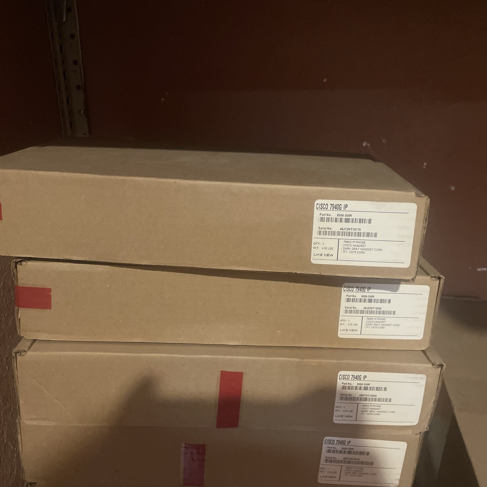 LOT OF 4 Cisco CP-7940G 2-lines IP Phone New Sealed
