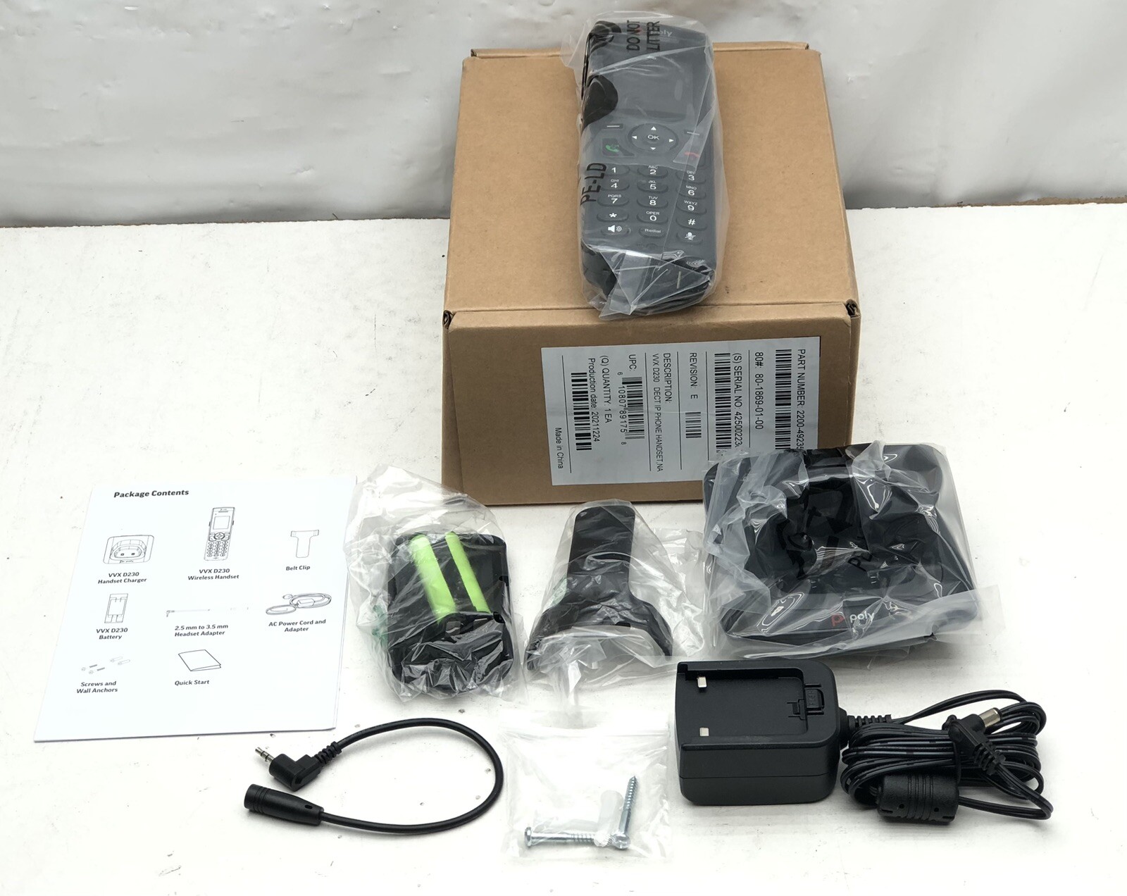 Polycom VVX D230 Wireless Handset (2200-49235-001)