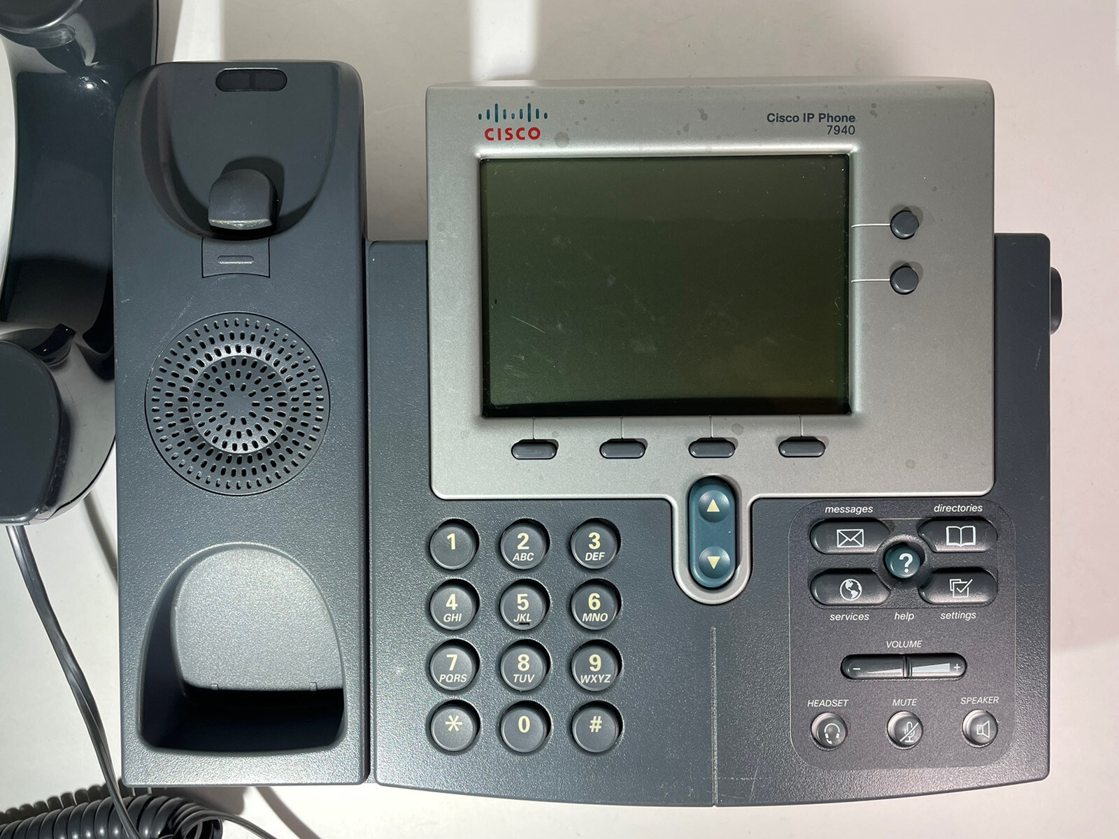 Cisco CP-7940G Unified VoIP Phone Speakerphone Base & Handset ONLY