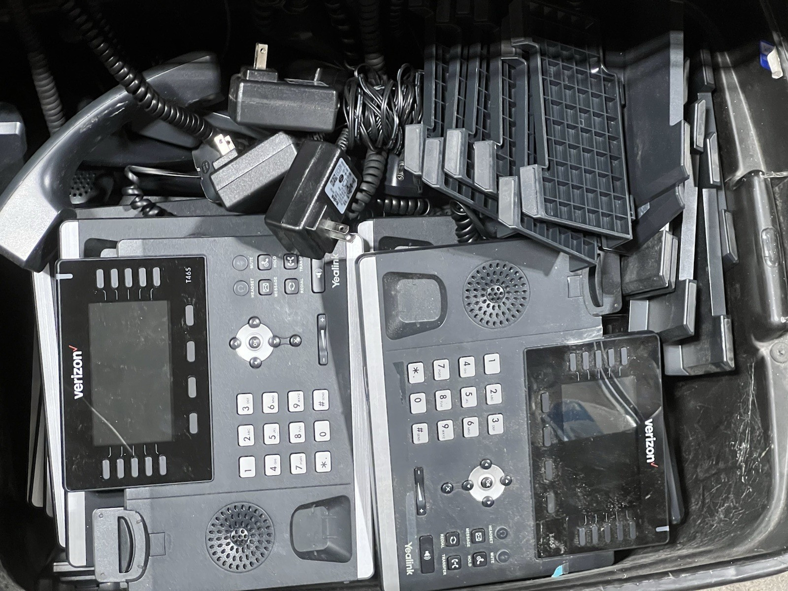 Lot of 15 Yealink SIP-T46S IP Phone with Headset & Stand