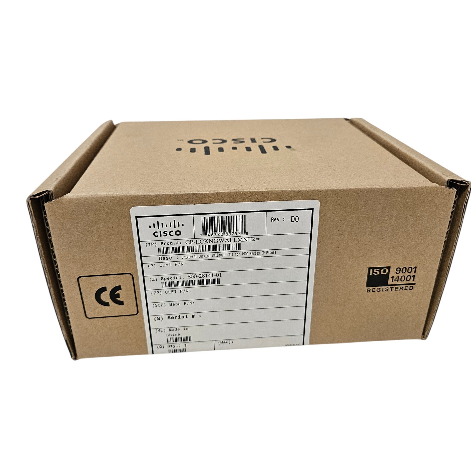 Lot of 5 Cisco CP-LCKNGWALLMNT2 Universal Locking Wall Mount Kit