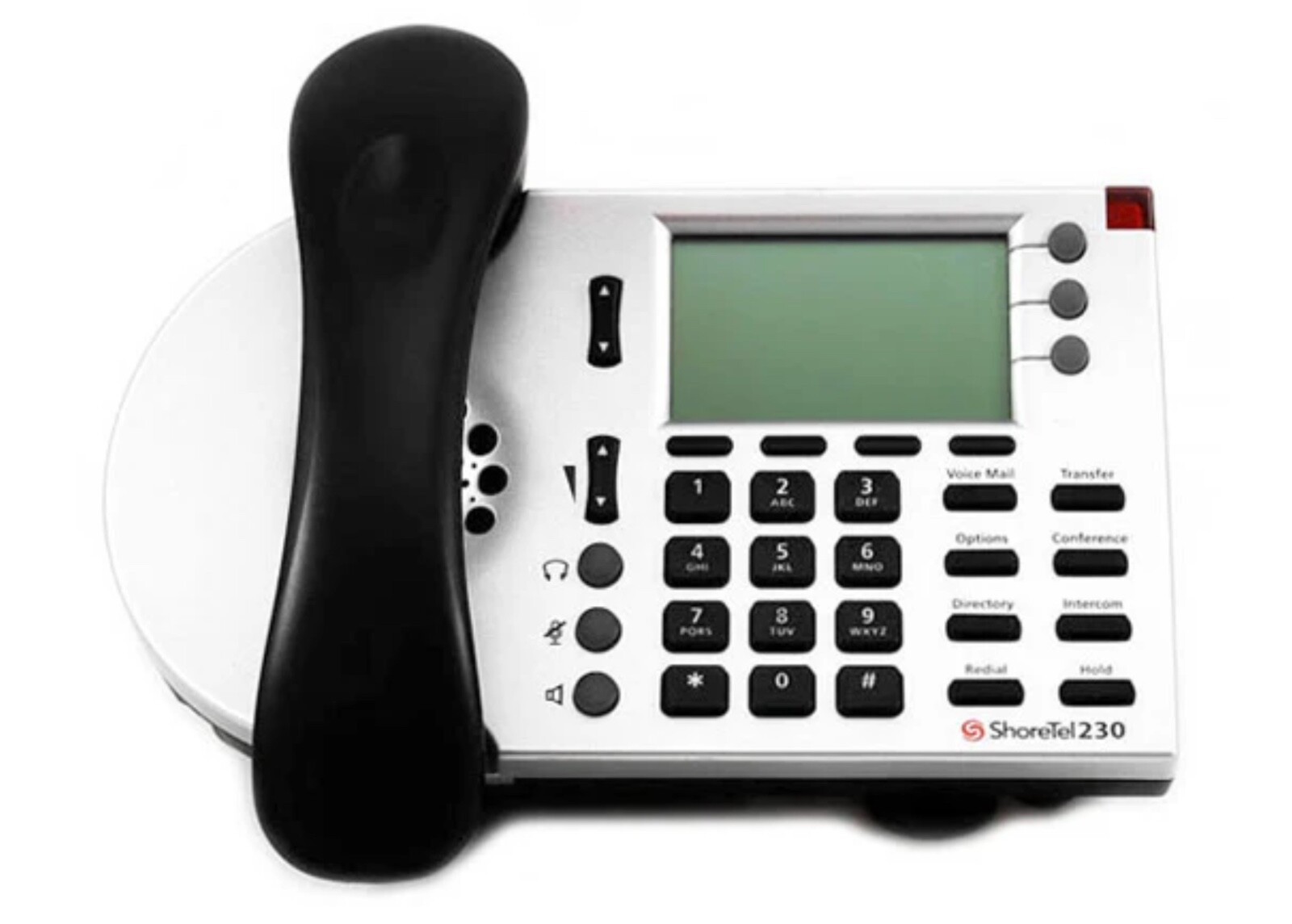 REF “A’ STOCK – ShoreTel IP 230 10196 IP POE Telephone Silver W/ Stand & Handset