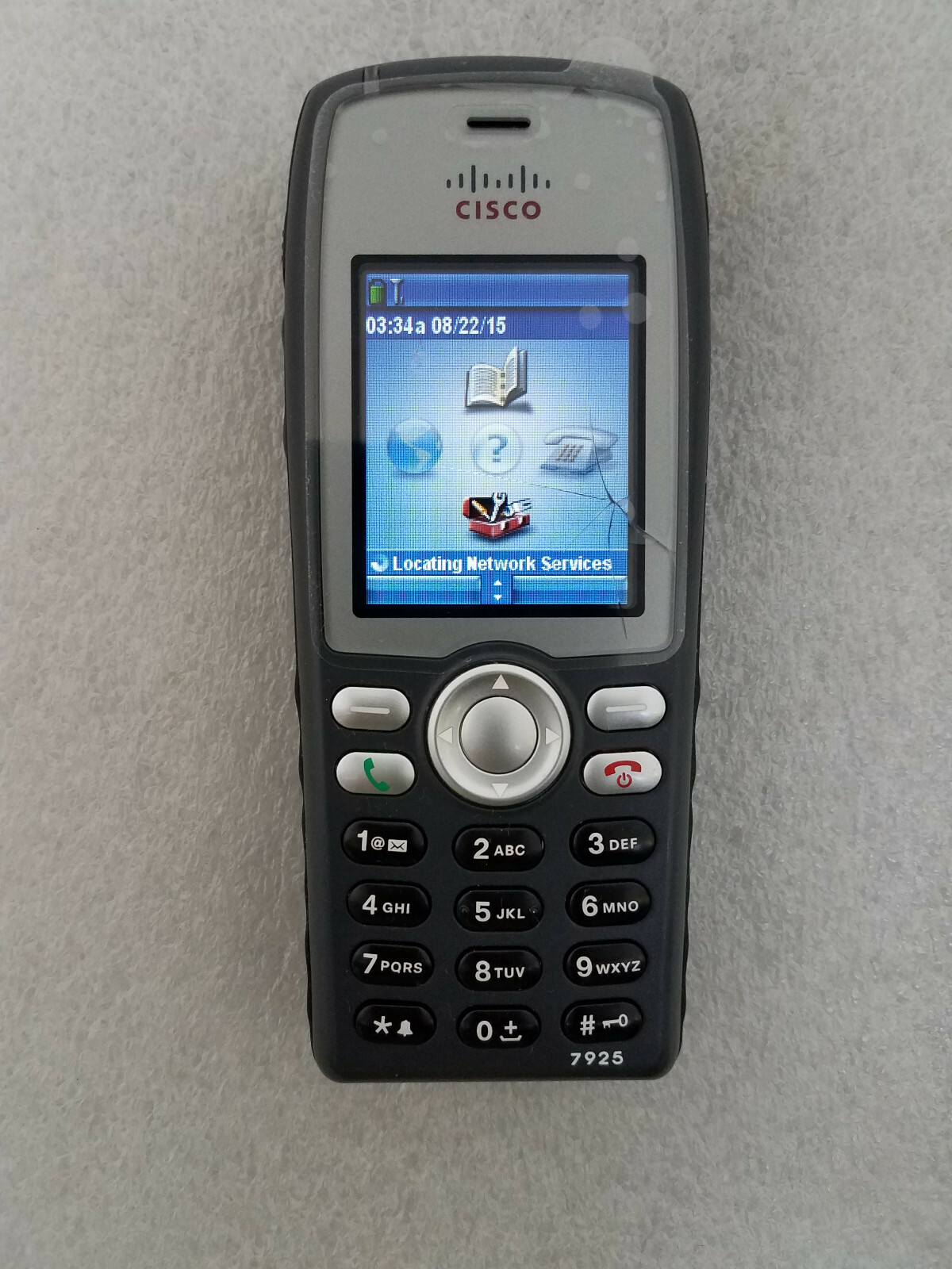 2 CISCO CP-7925G-A-K9 7925 WIRELESS VOIP PHONE WITH BASE IN WORKING CONDITION