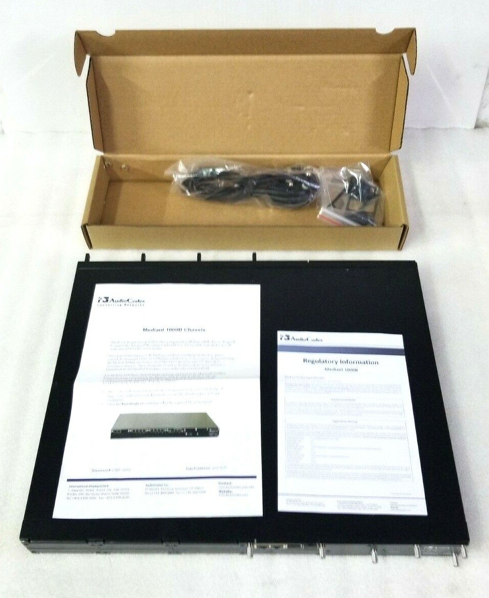 M1KB AudioCodes Mediant 1000B w/ 1 Active Pair of GE Interface VM-1SPAN, PS, SWX