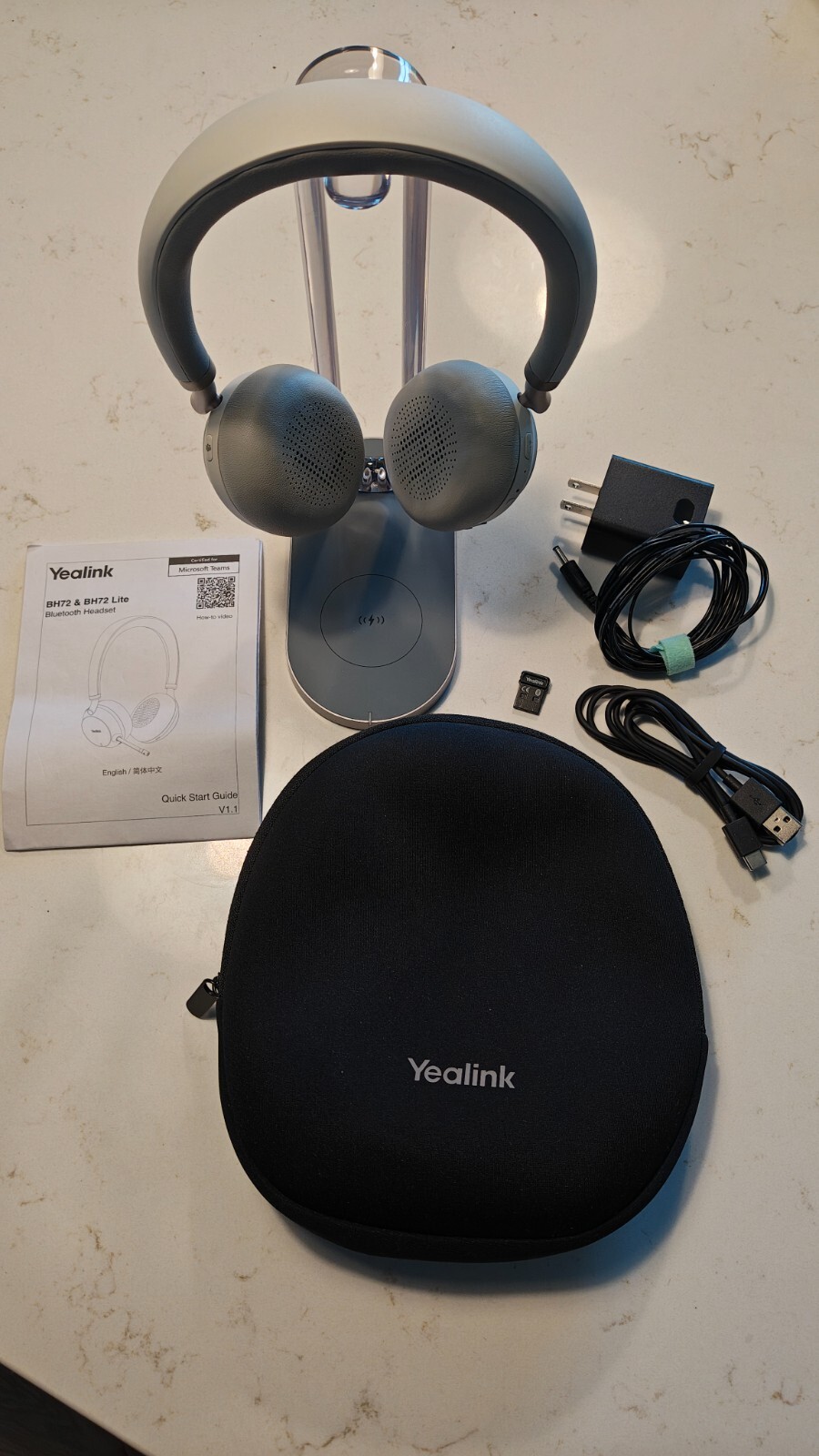 Yealink BH72 1208615 Headset – Stereo USB Type A Wireless Bluetooth (Pre-Owned)