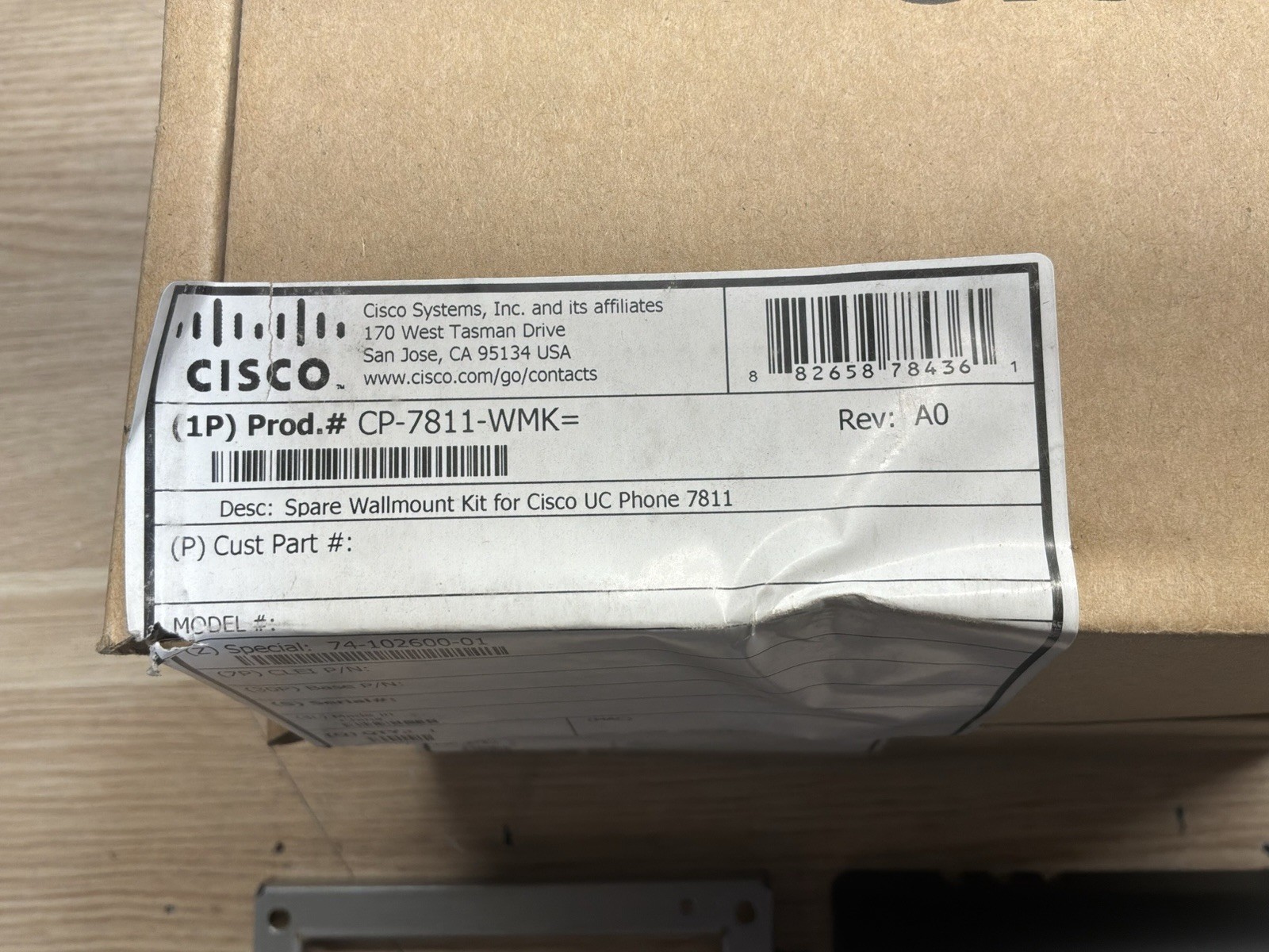 3 Cisco CP-7811-WMK= Wall Mount Kit for 7811 IP Phone NEW /JUA4021