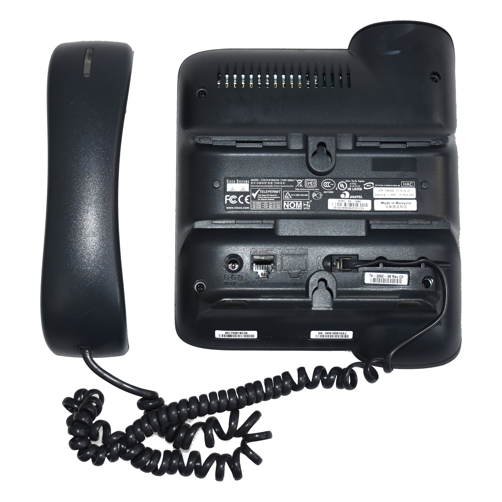 Lot 10 Cisco Unified Business 7900 1-Line Desktop VoIP Phone 74-3092-04 CP-7905G