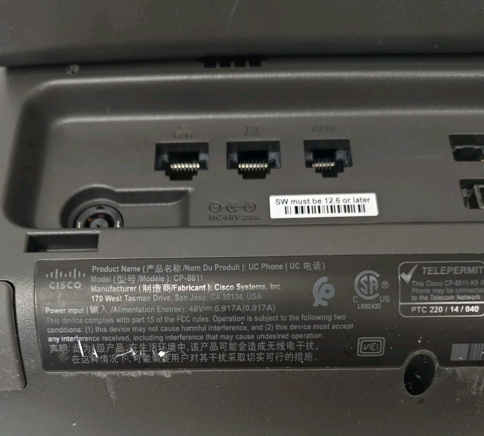 Cisco CP-8811-K9 IP VoIP Phone 8811 Series Phone