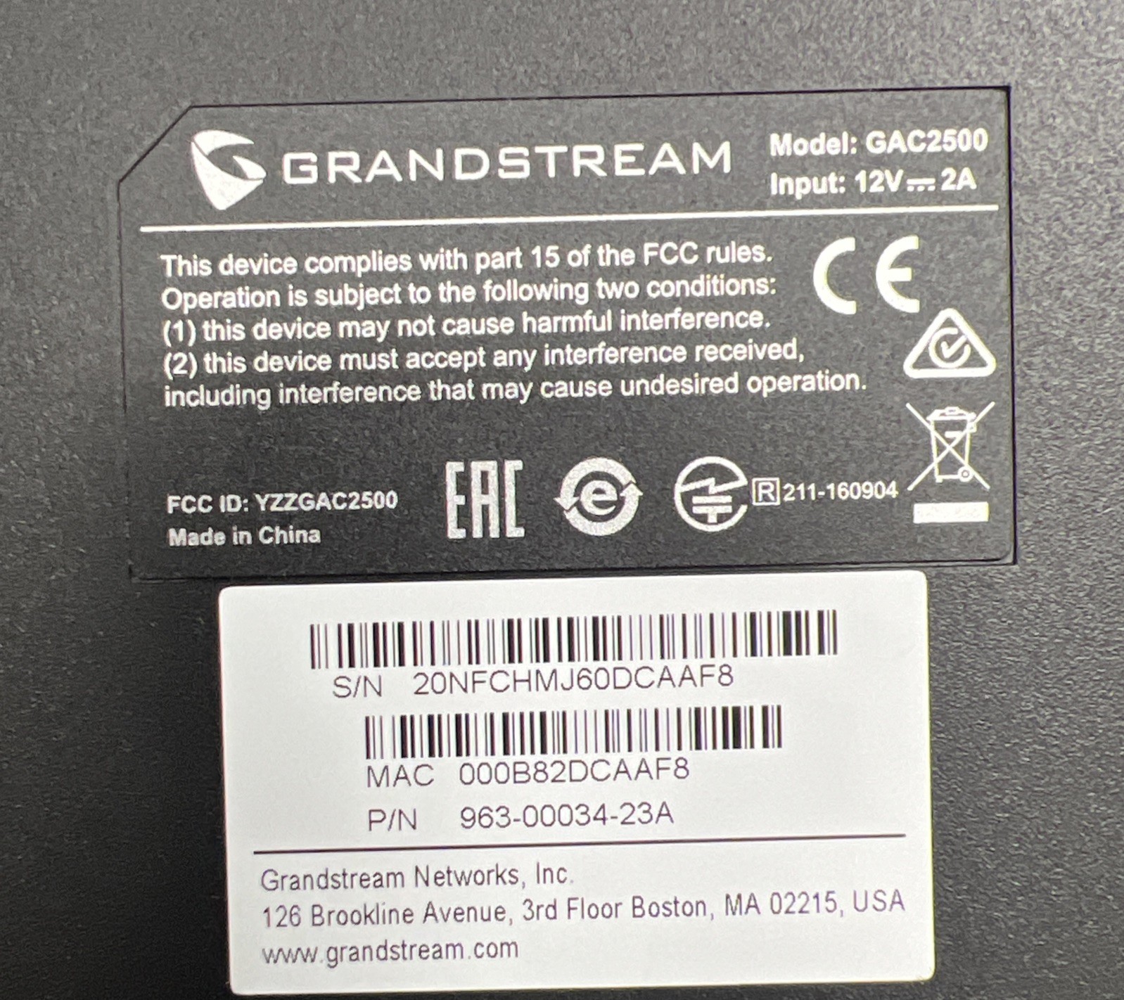 Grandstream GAC2500 Android Conference Phone – HD Audio, 6 Lines, Bluetooth, POE