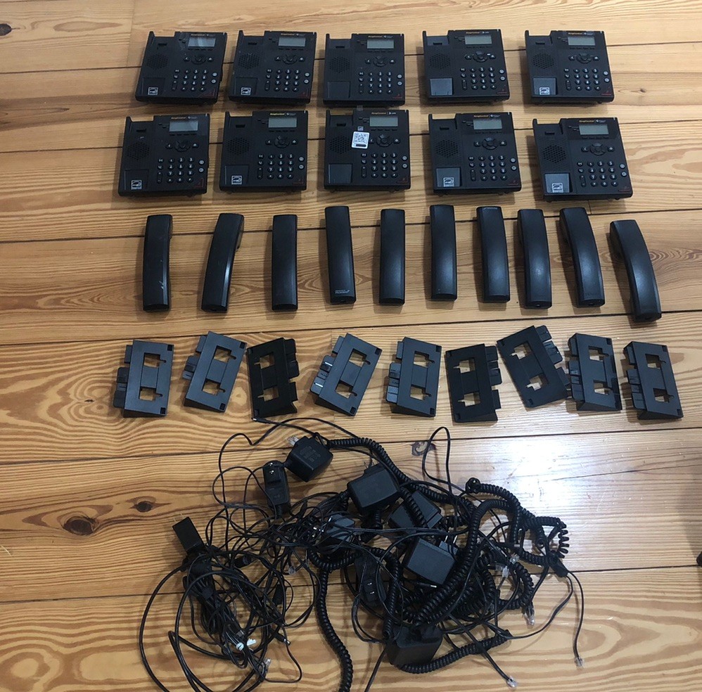 LOT OF 10 Polycom Ring Central Poly VVX 150 2 Line IP Phone – 2314-48810-001