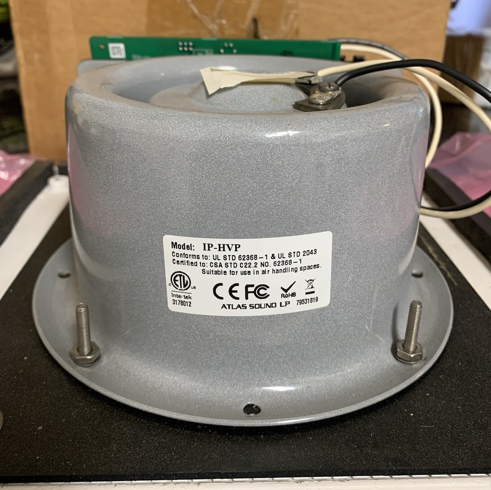 AtlasIED IP-HVP Outdoor Vandal-Proof IP Speaker Wall/Ceiling Mount PoE⁠