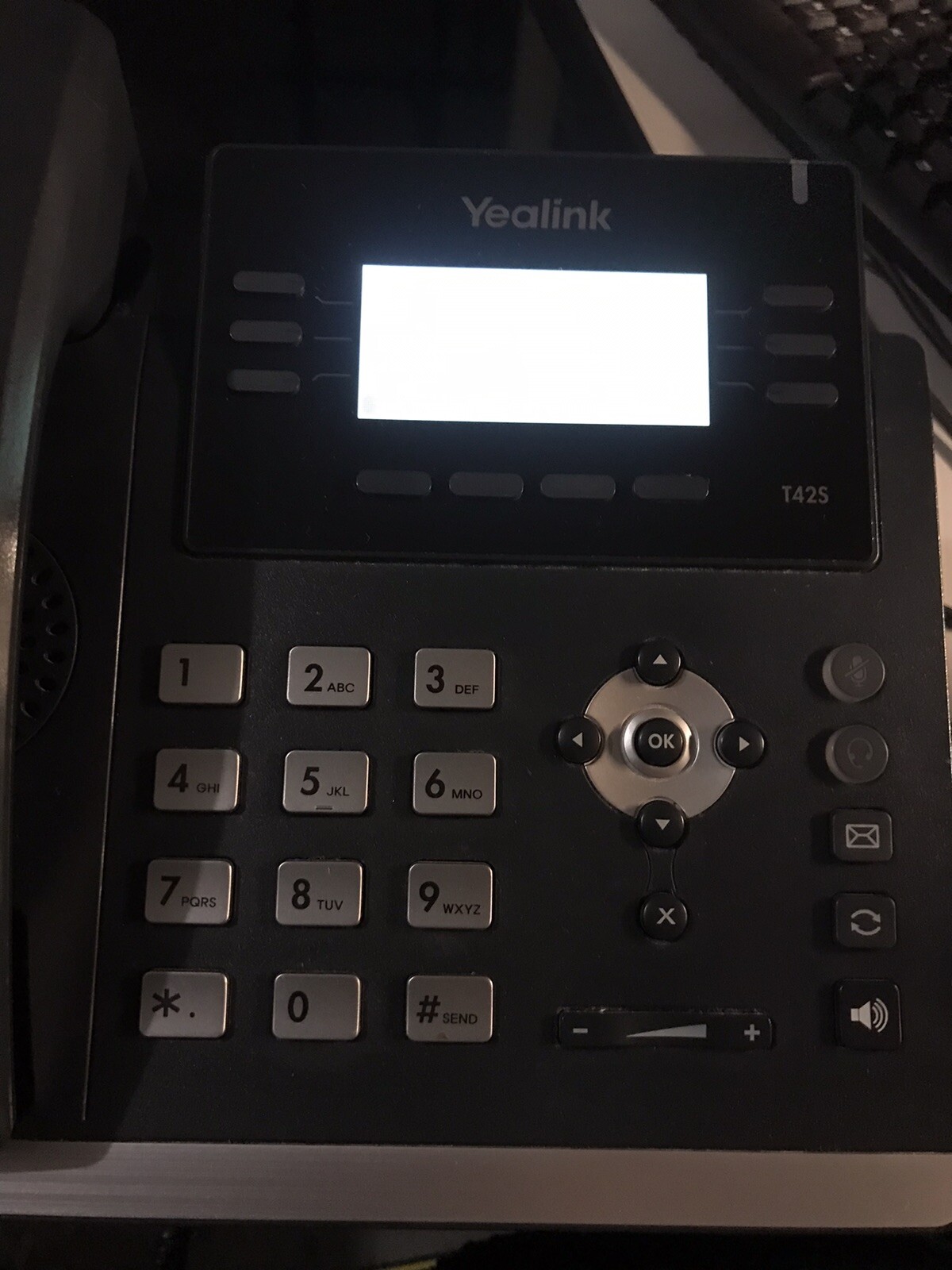 Yealink SIP-T42S Corded IP Phone Black