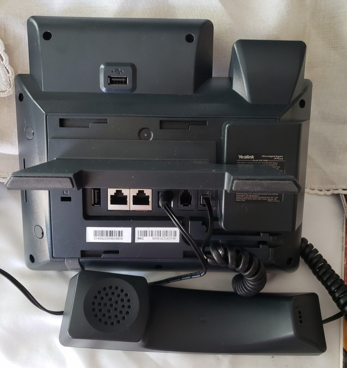 Yealink SIP T33G IP Phone with Power Supply, Base, Coil Cord Phone, Ethernet