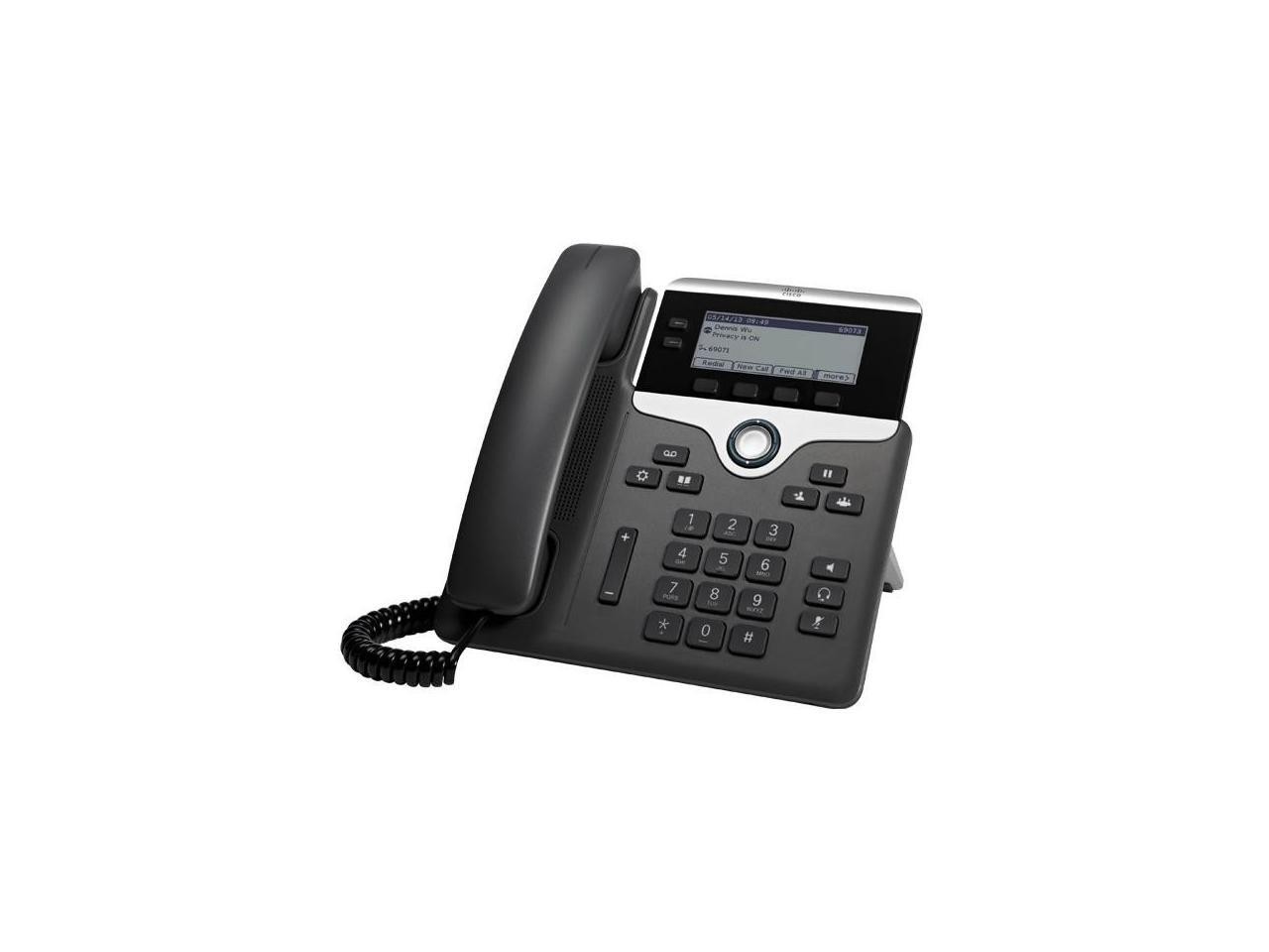 Cisco 7821 Corded IP Phone – Wall Mountable – Charcoal CP-7821-K9=