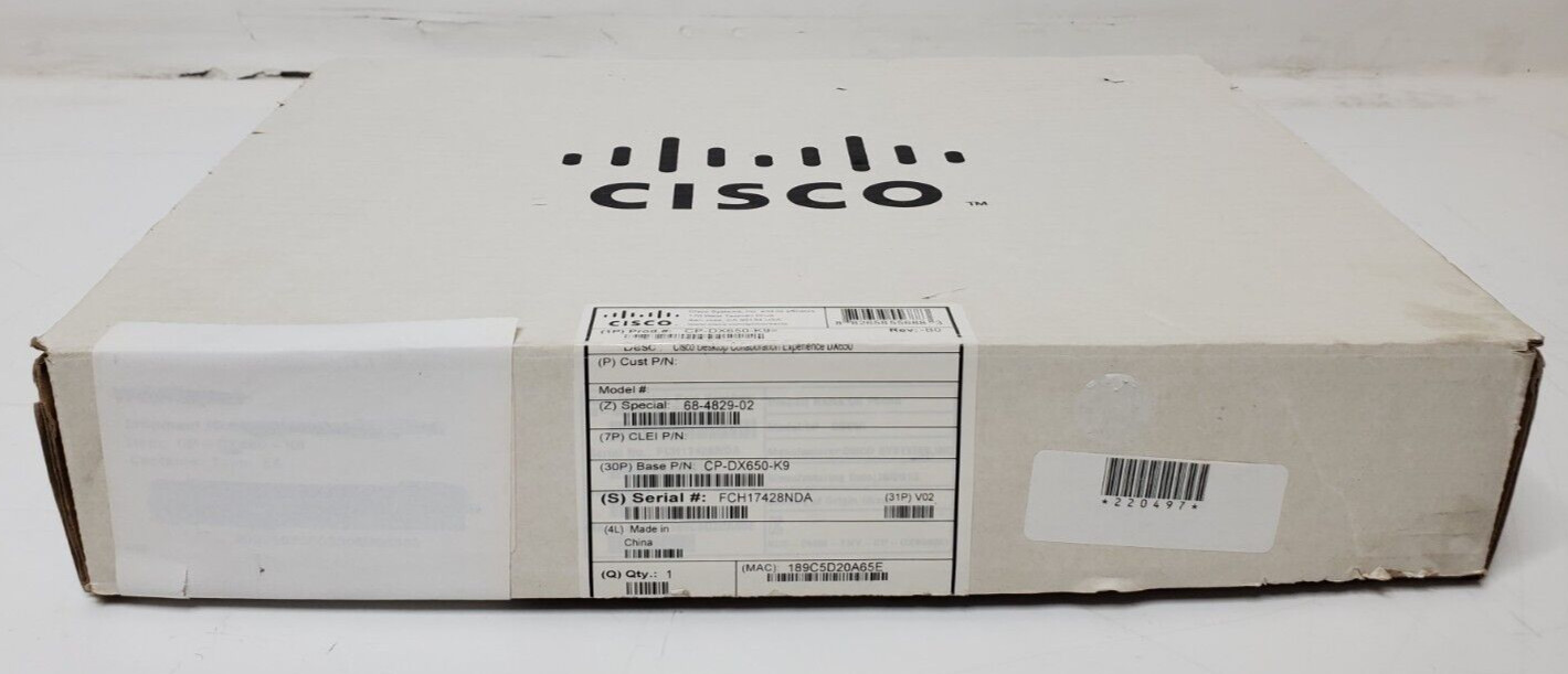 Cisco Desktop Collaboration Experience CP-DX650-K9