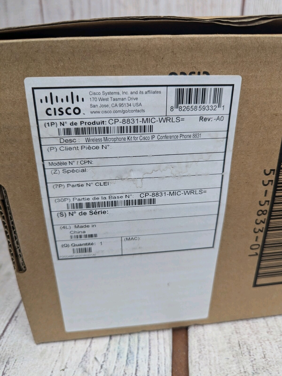 NEW Cisco CP-8831-MIC-WRLS Wireless Microphone Kit for IP Conference Phone 8831