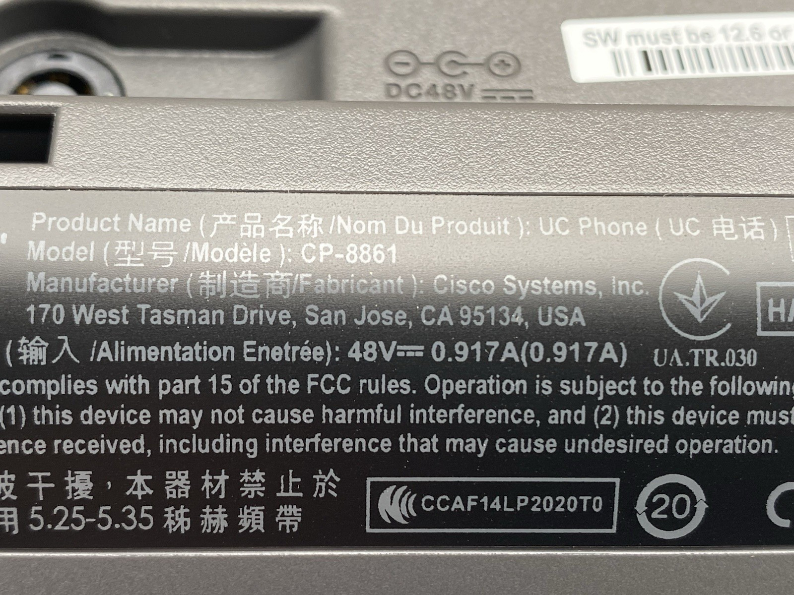 Lot of 20 Cisco CP-8861-K9 IP Business Phone w/ Stand & Handset