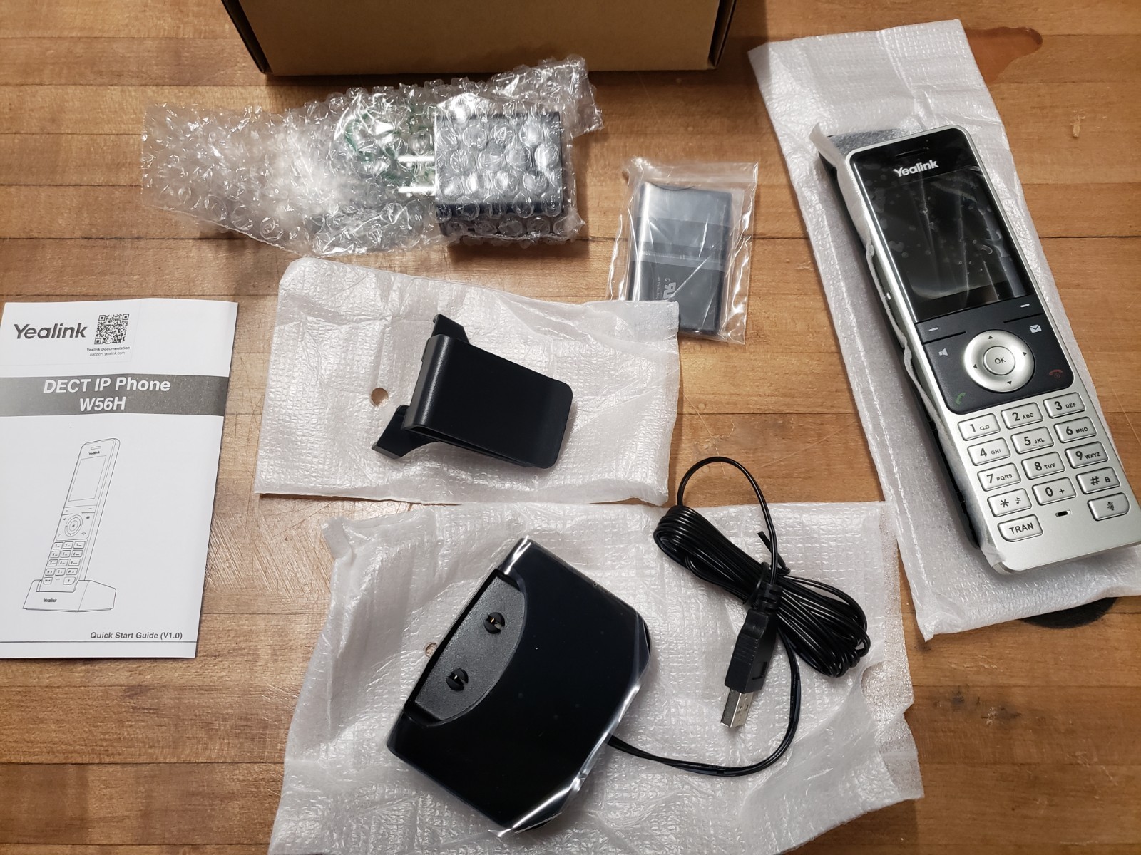 Brand New Yealink W56H IP DECT Wireless Handset w/ Accessories