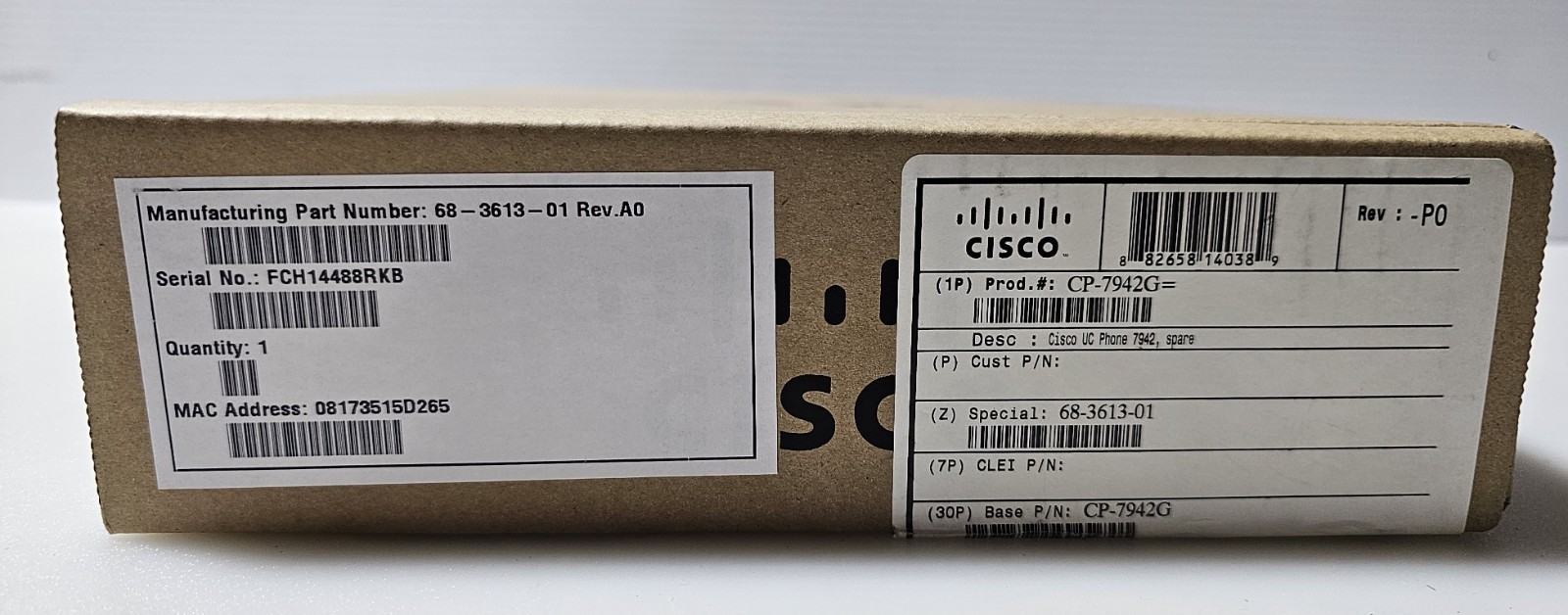 Cisco C-7942G Unified IP VoIP Desktop Phone Brand New