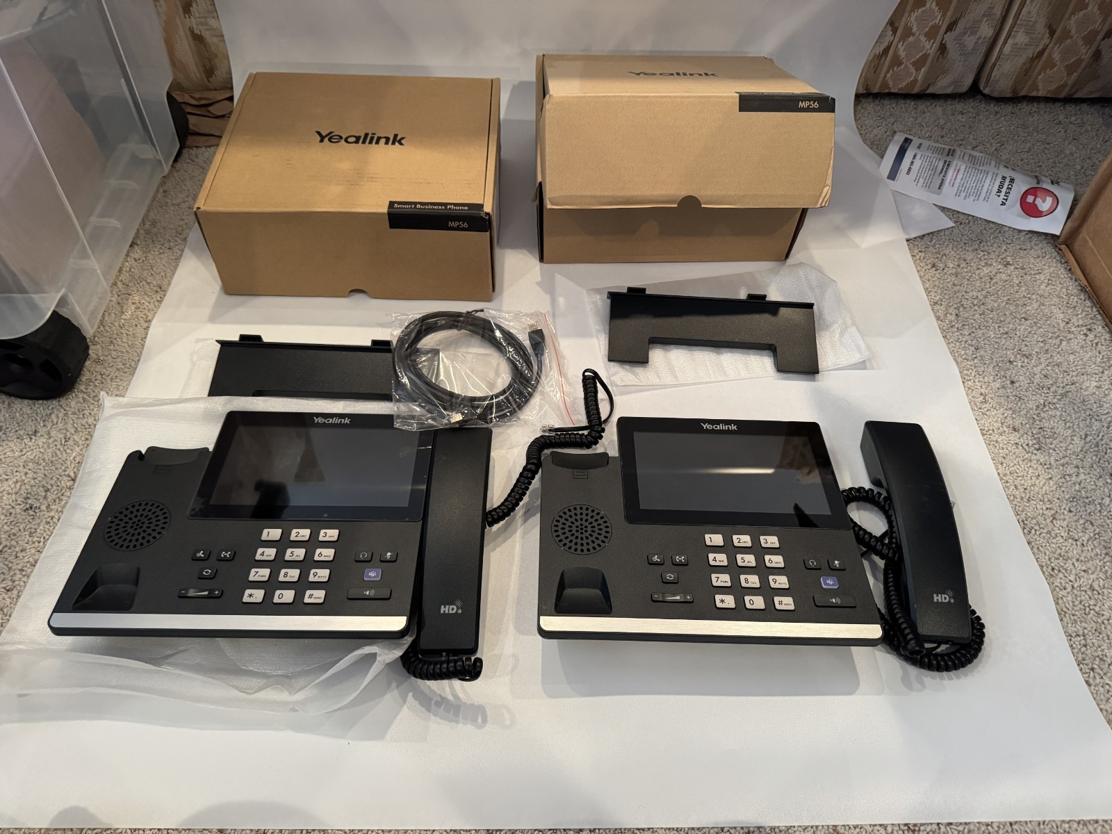 Yealink MP56 Teams Smart Business Phone Touchscreen IP Phone LOT OF 2 Used