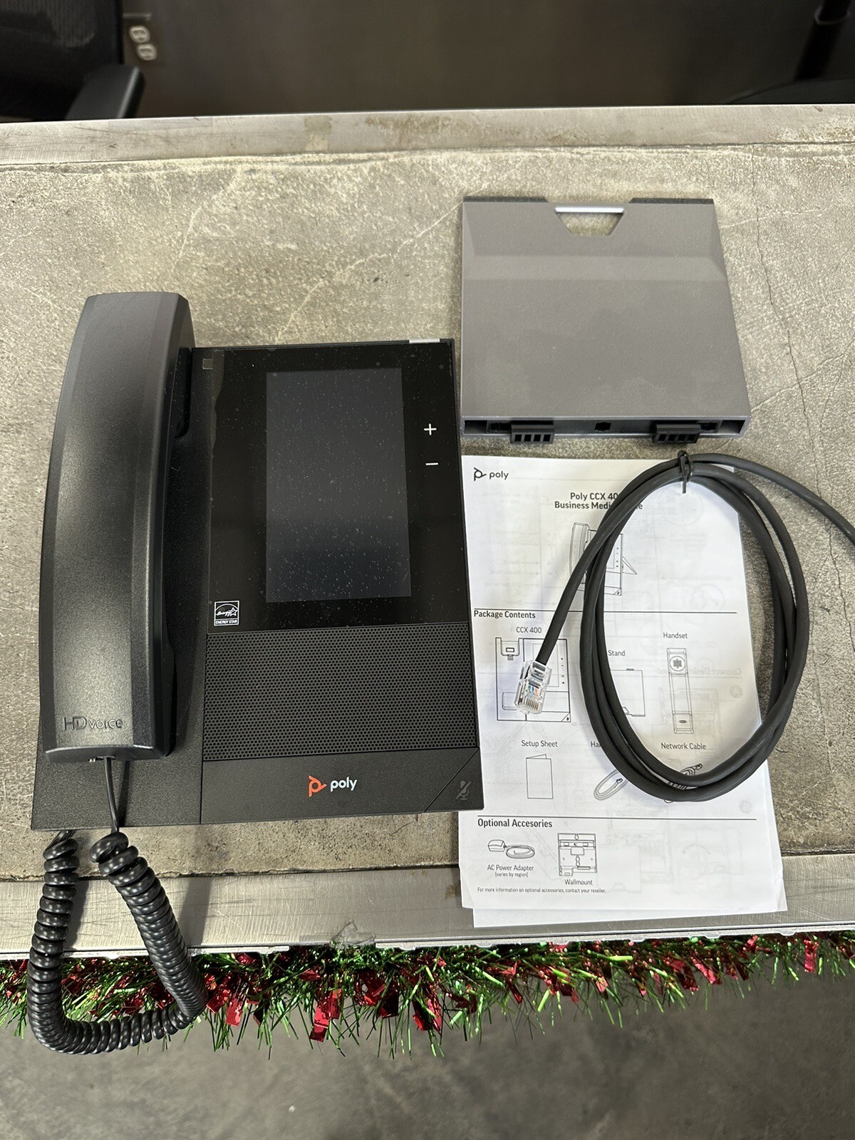 NEW Polycom CCX 400 2200-49700-019 CCX 400 Business Media Desk Phone Set of 3