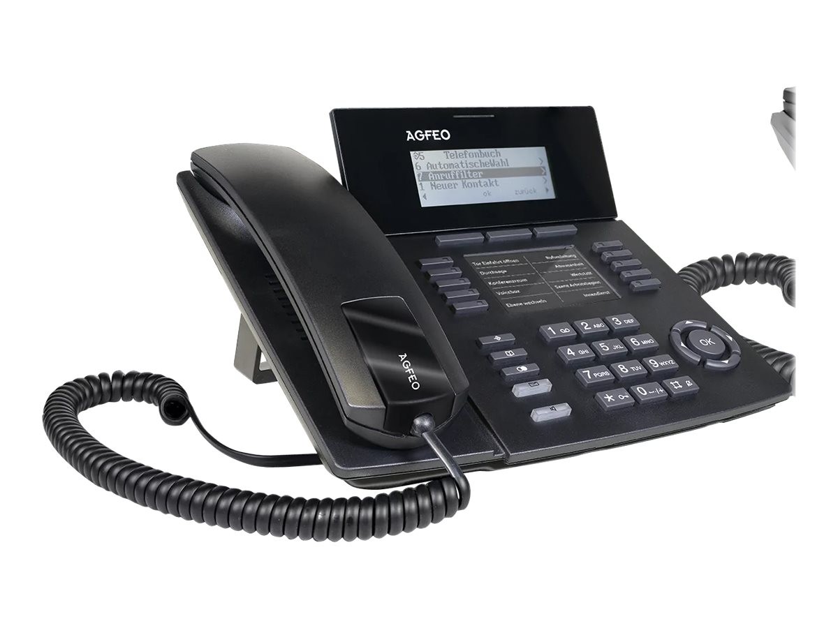 AGFEO ST 54 IP VoIP phone black ISDN Comfort Phone TCP/IP VOIP 6101728
