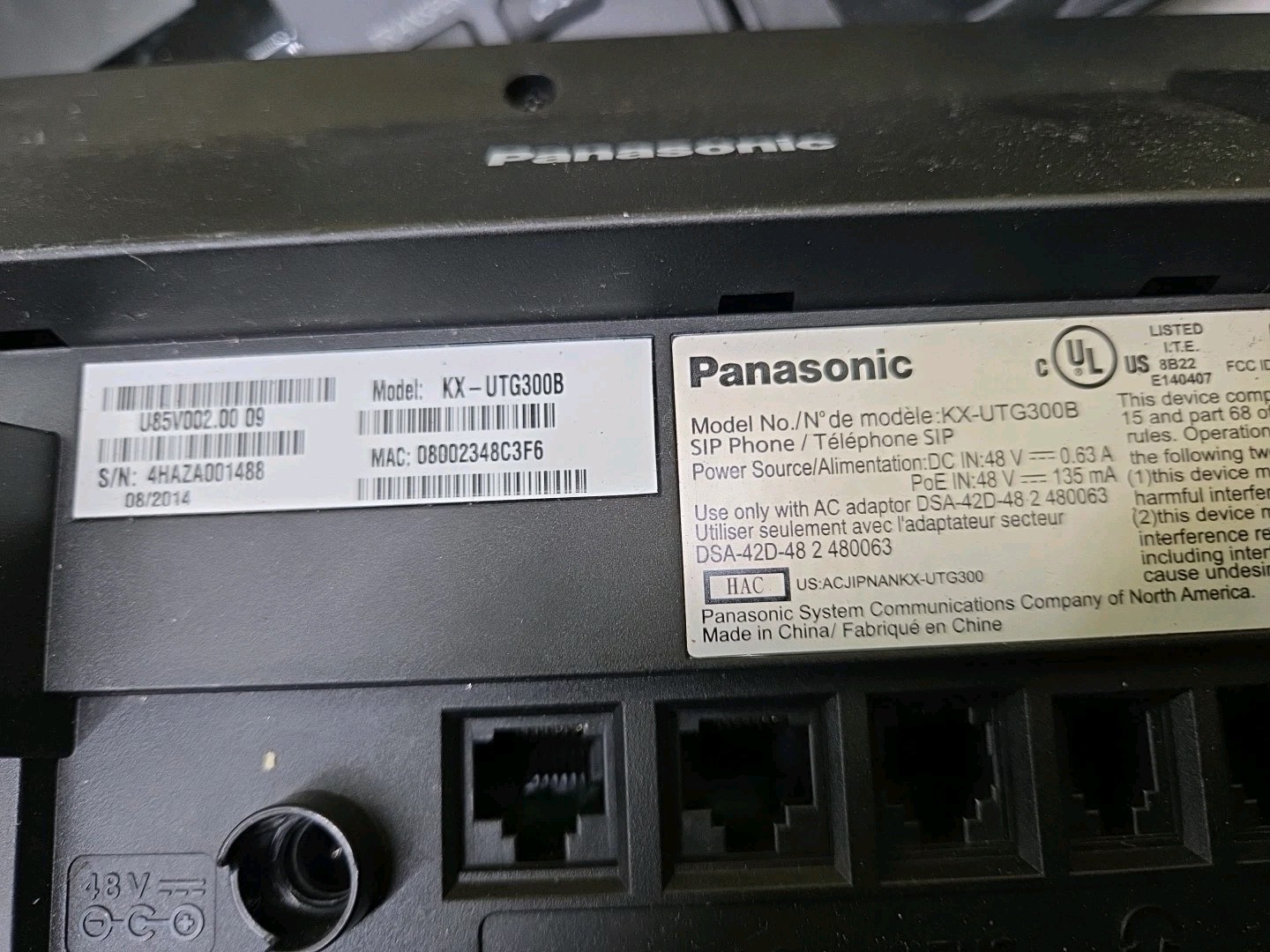 3Panasonic KX-UTG300B Touchscreen Color Display Tested Read Description