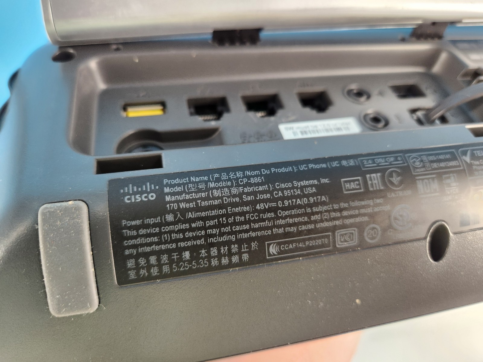 LOT of 4 CISCO IP Phone Series 8800 Model CP-8861 Tested