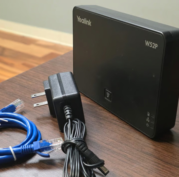 Yealink W52P IP DECT Phone Base Station with AC Power Adapter