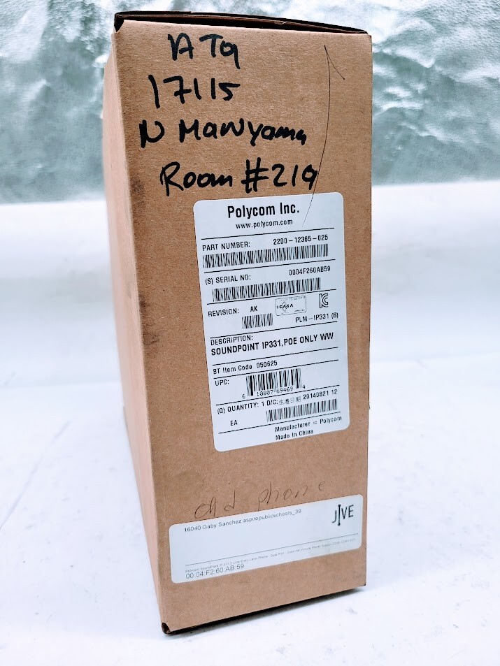 Polycom 2200-12365-025 IP331 POE Only WW