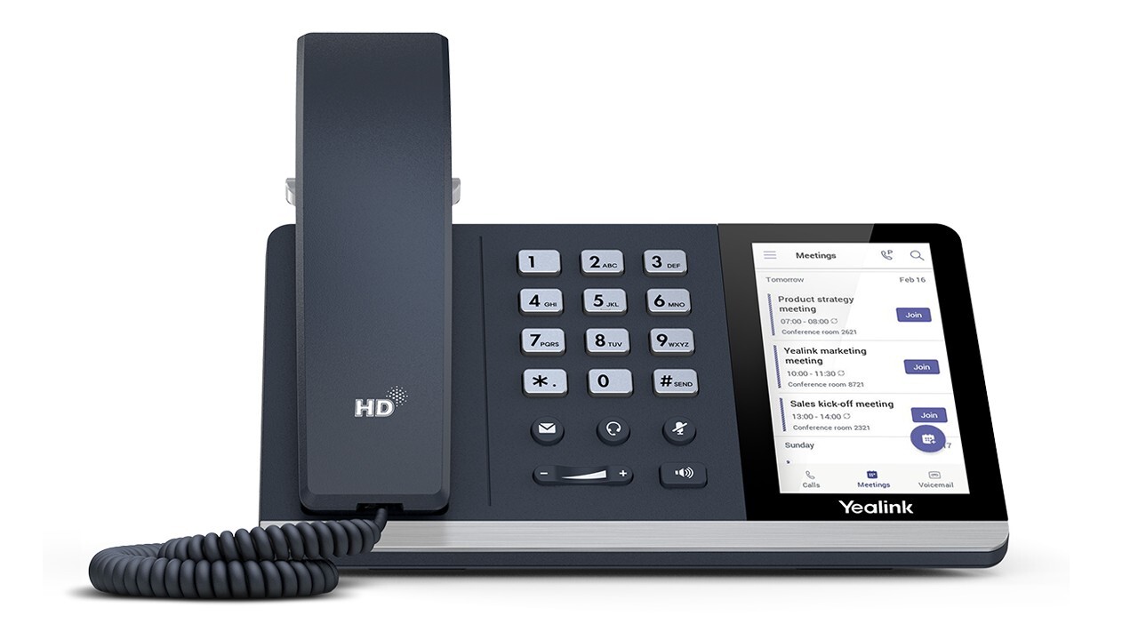 Yealink T55A Touchscreen Gigabit Color IP Phone – Microsoft Teams