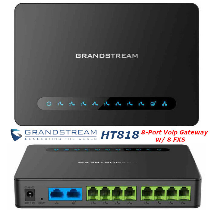Grandstream HT818 VoIP Gateway with 8 FXS Gigabit NAT Router