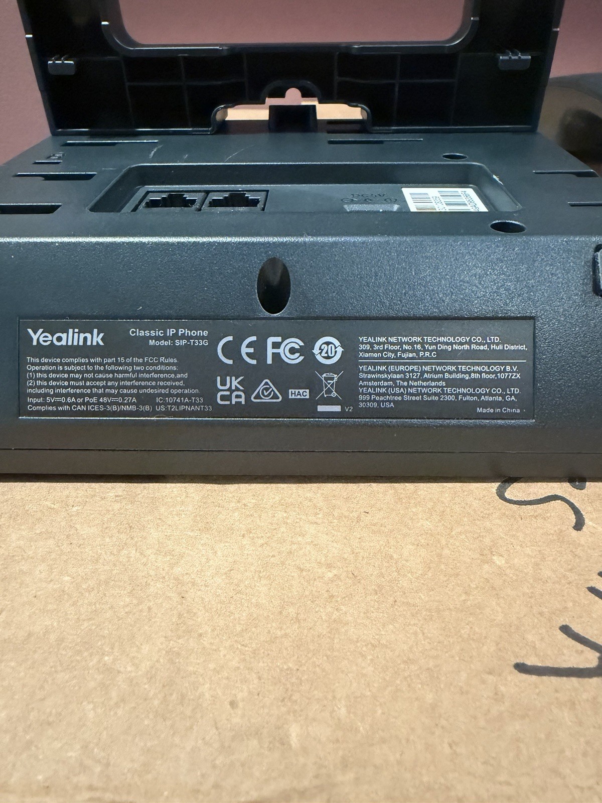 Yealink SIP-T33G 4-Line Corded VoIP Desk Phone Speakerphone Black