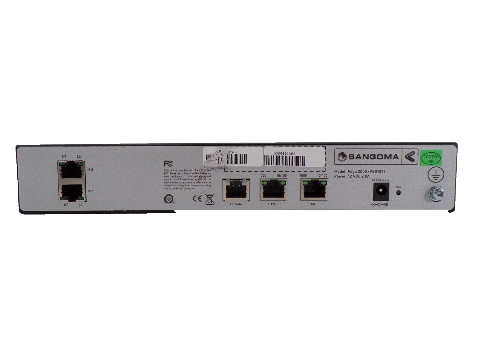 Sangoma Vega 200G Dual E1/T1 Digital Gateway – No power adapter