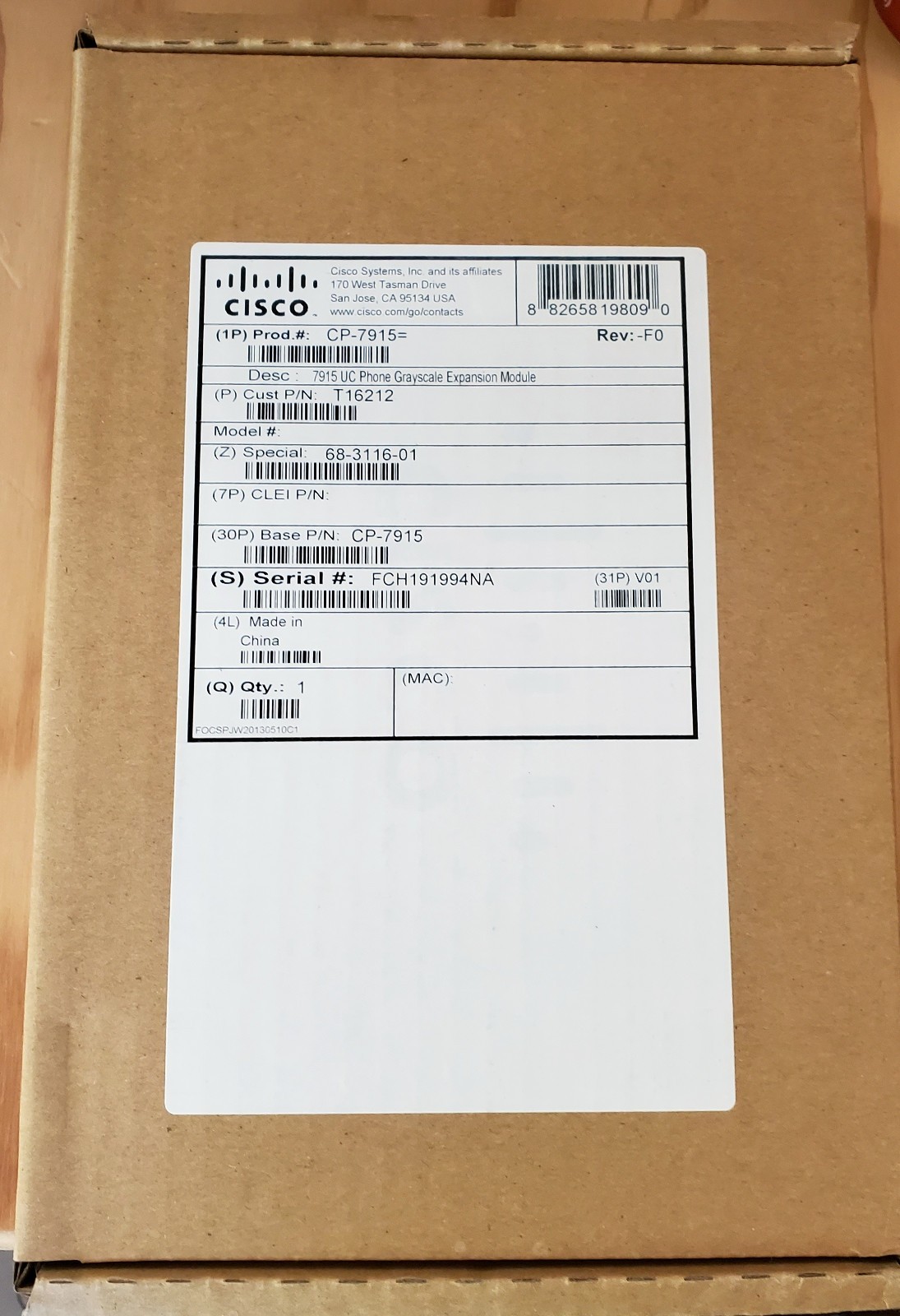 Cisco CP-7915 IP Phone Expansion Module 7915 New Factory Sealed 7962G 7965G