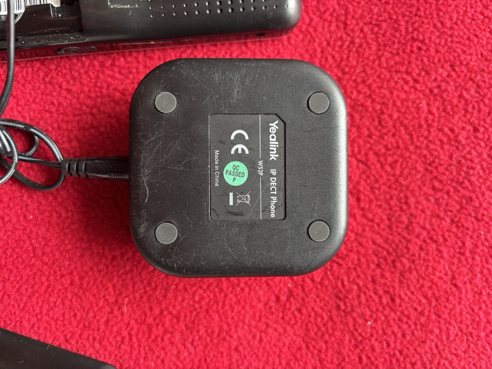 (2) Yealink W52P DECT Cordless IP Phone Black with Base and Charger