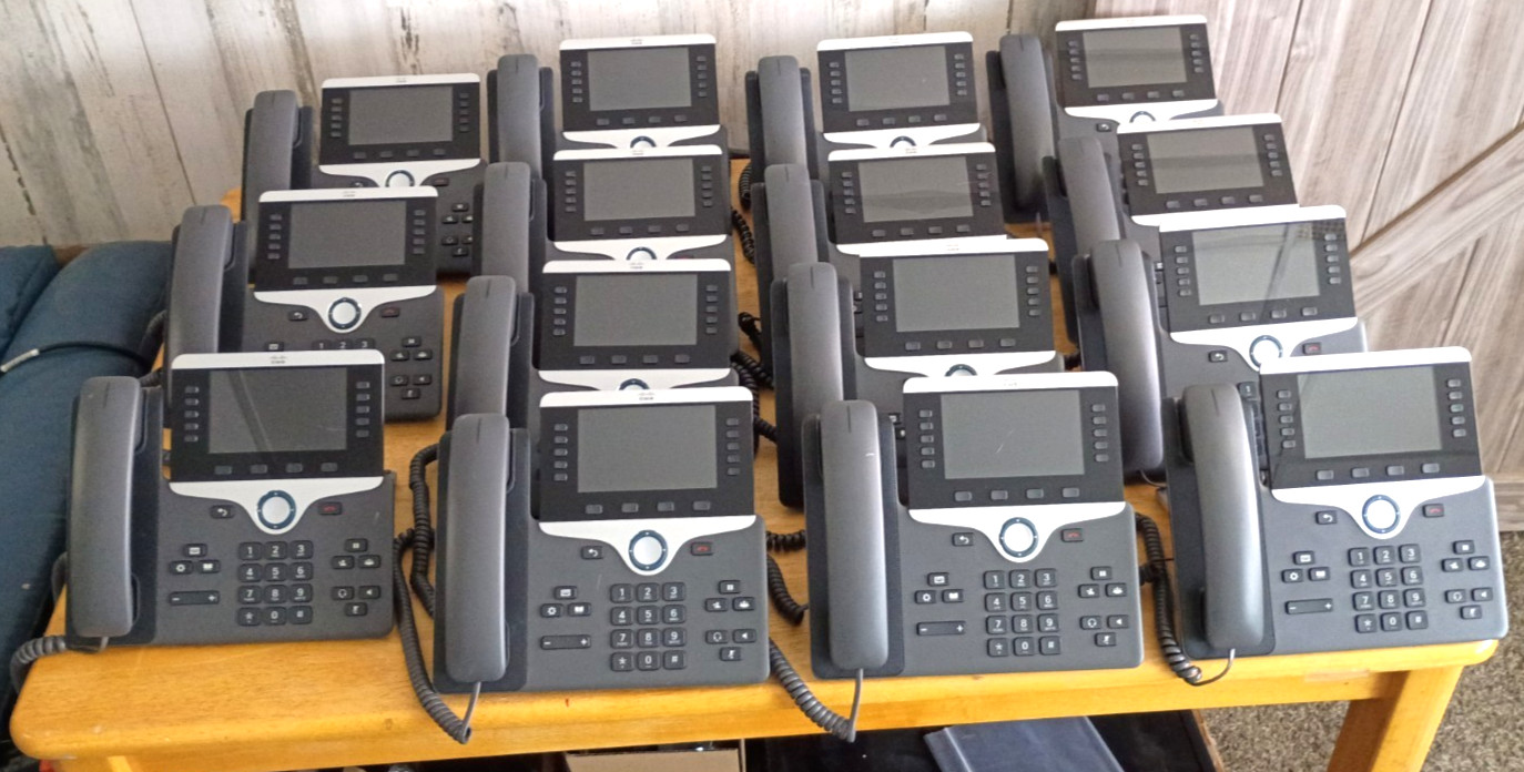 (LOT OF 15)!! WORKING Cisco 8841 CP-8841 IP Phone Charcoal GREAT CONDITION
