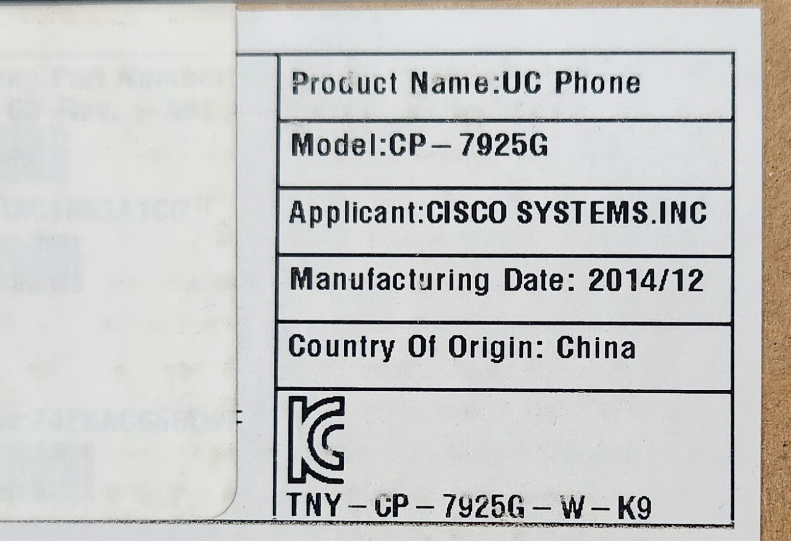 Cisco CP-7925G-A-K9 Wireless VoIP Phone – Gray