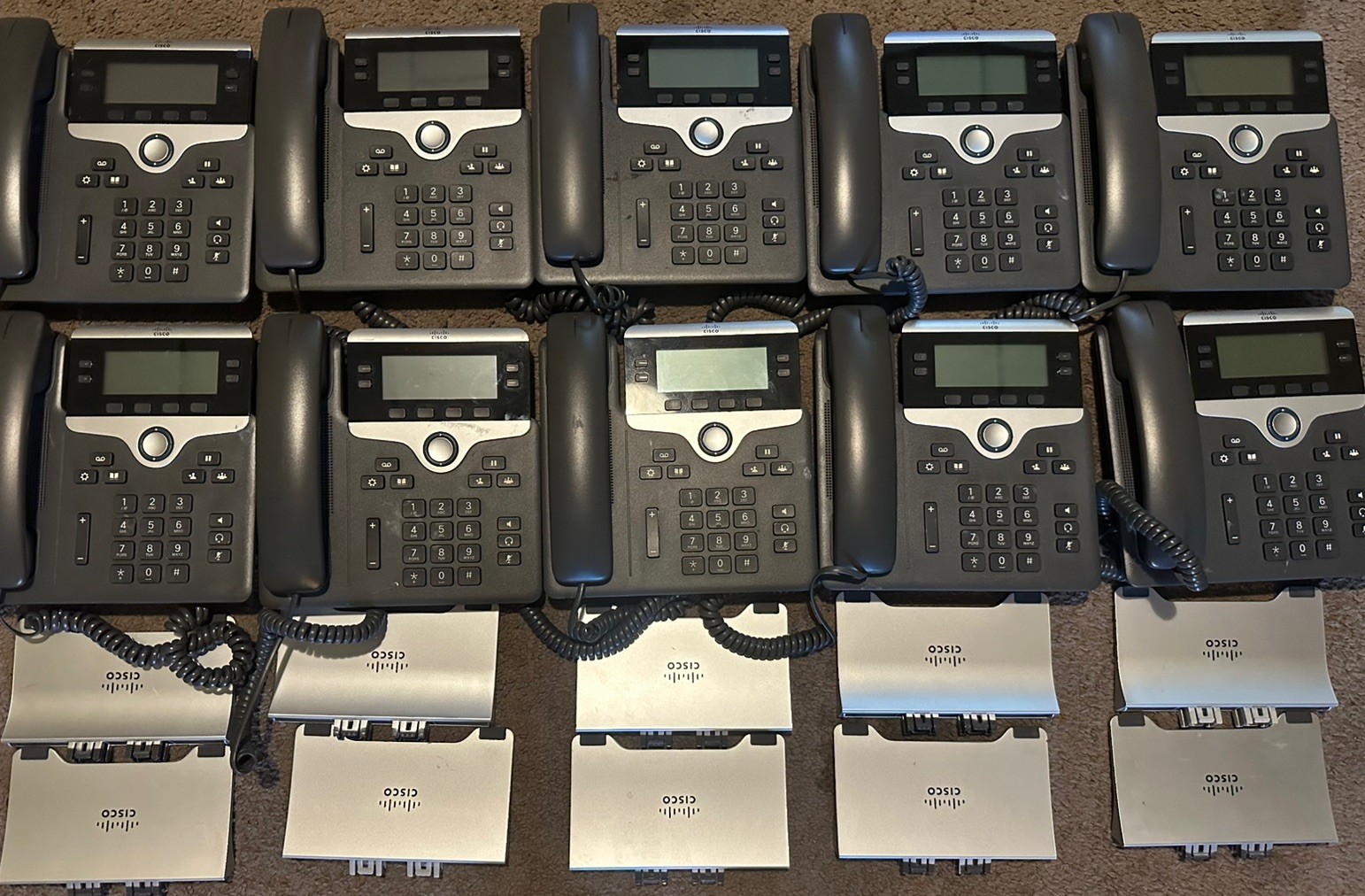 CISCO CP-7841 UC Phone Office Phone w/Stand Lot of 10
