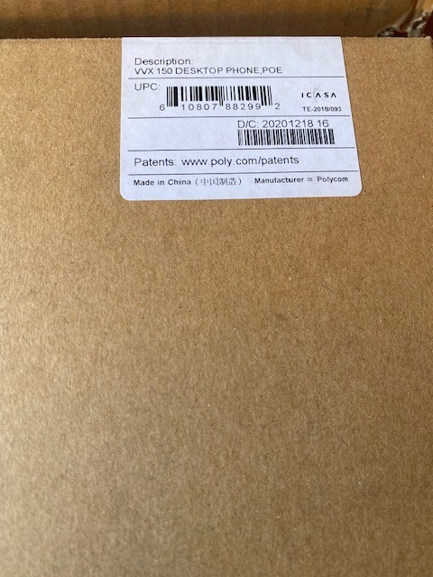 Polycom VVX 150 Business IP Phone (2200-48810-025) NEW