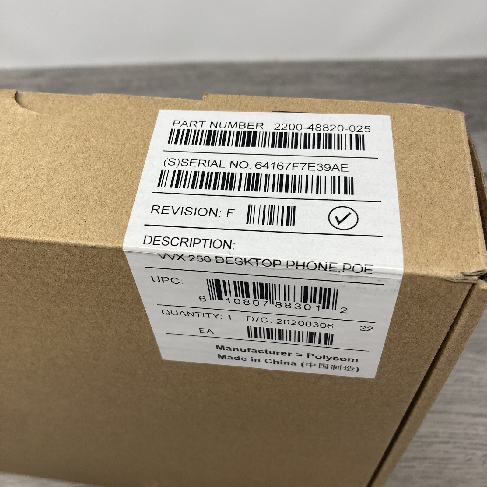 Polycom VVX 250 IP Phone 4-Line Desktop Business Home Office 2200-48820-025 NEW