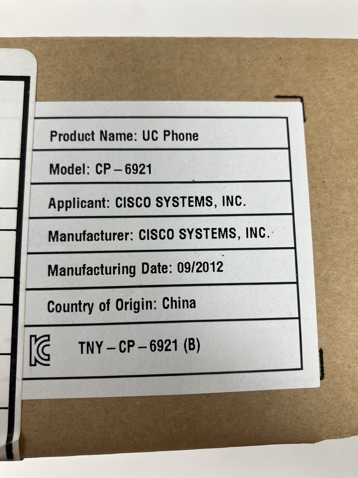 New Cisco UC Phone CP-6921 Desktop Office Line